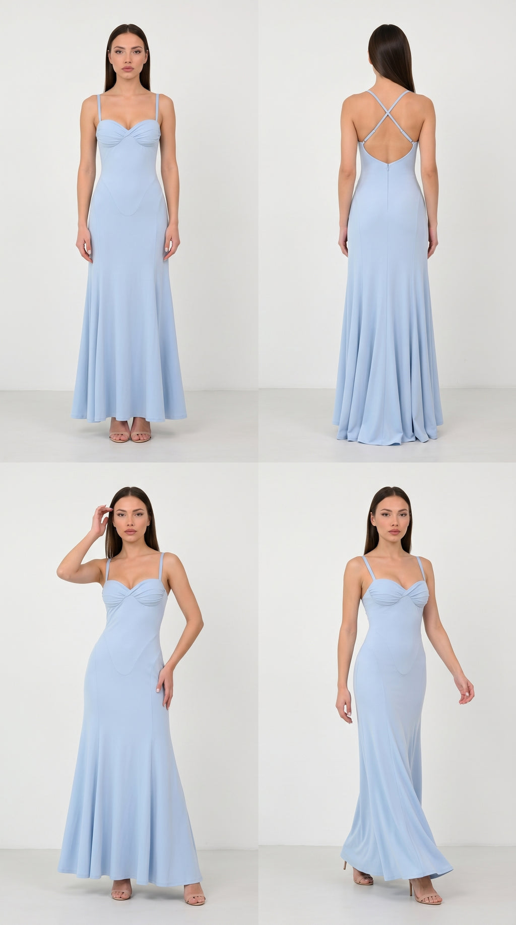 Ethereal Square-Neck Backless Maxi