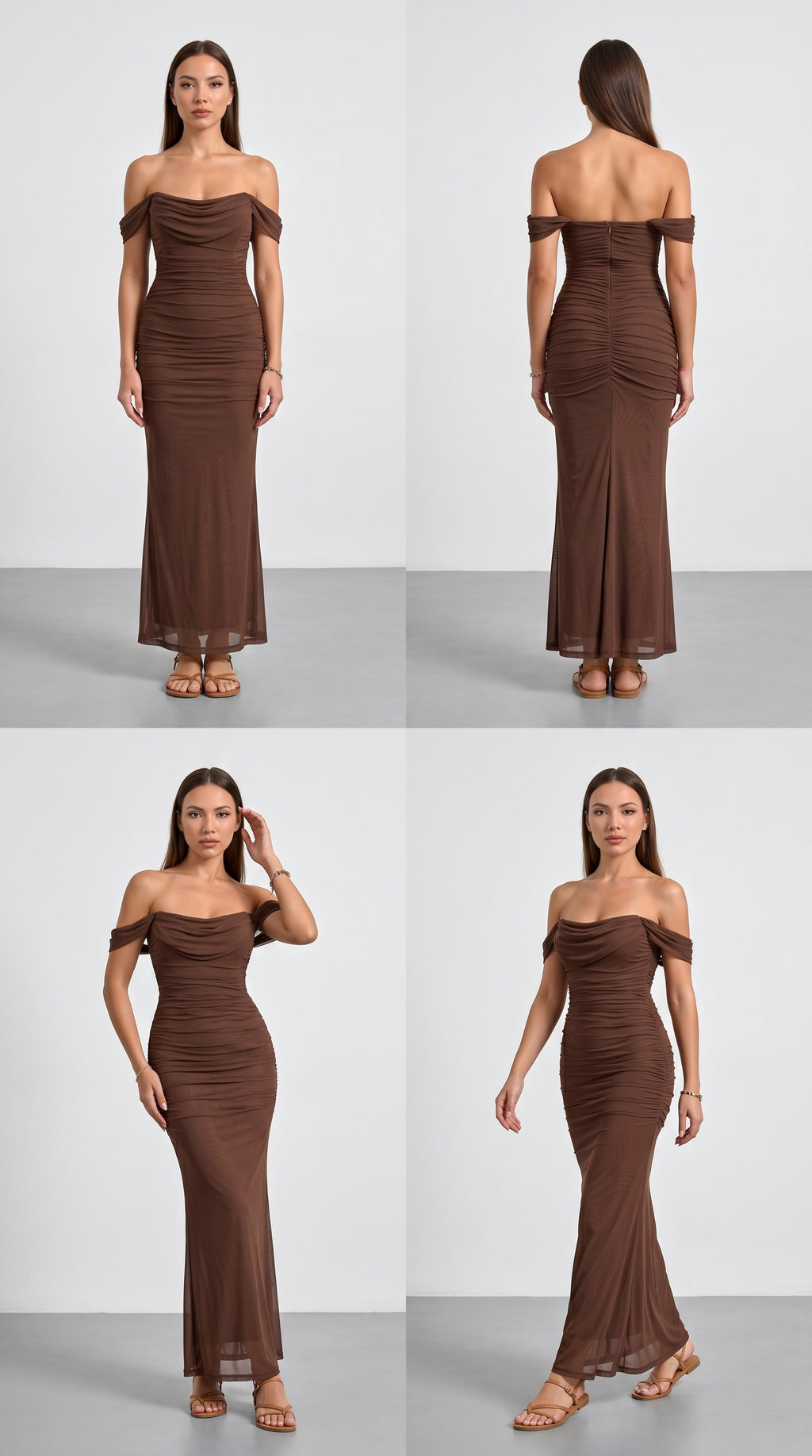 NewAsia Eternal Ruched Pencil Maxi
