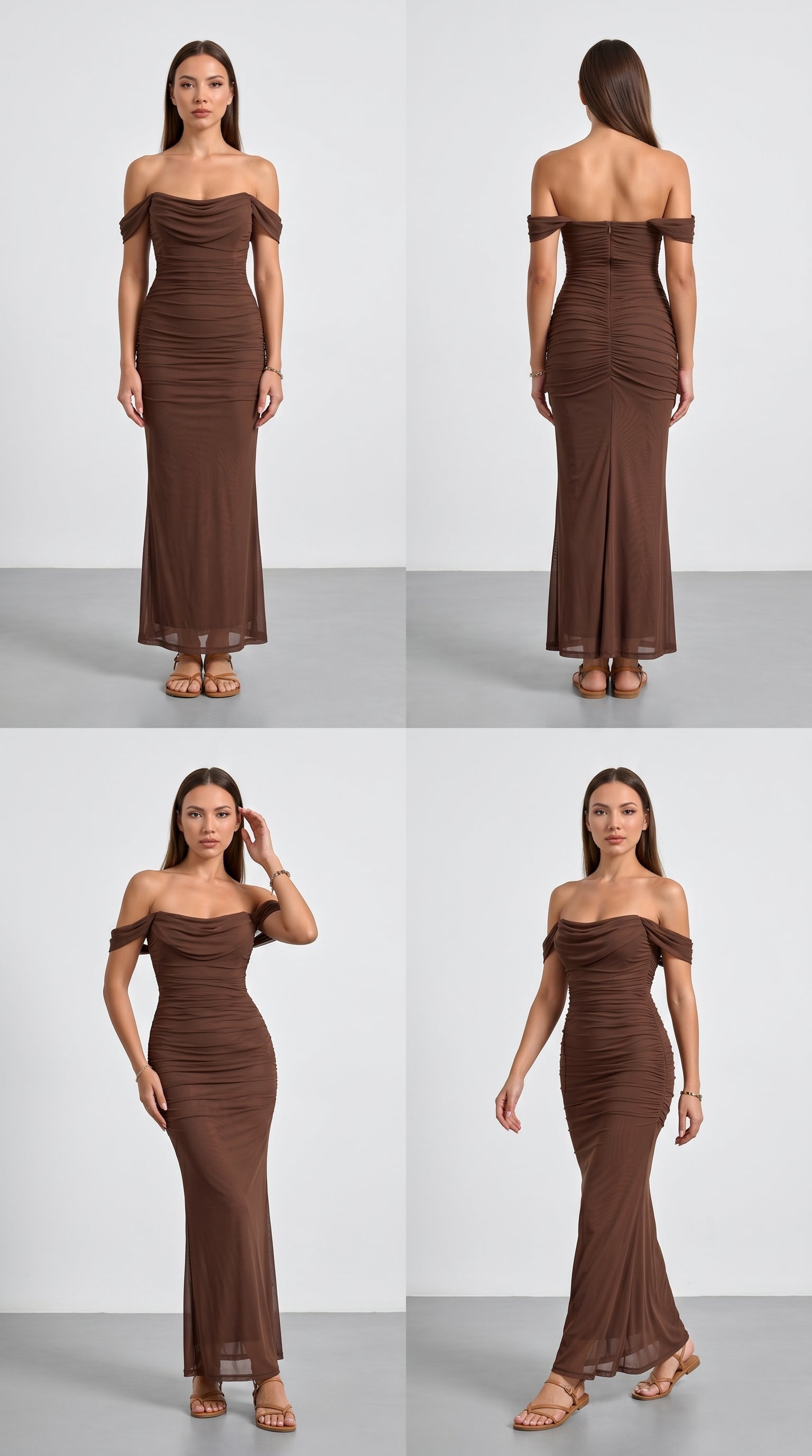 NewAsia Eternal Ruched Pencil Maxi