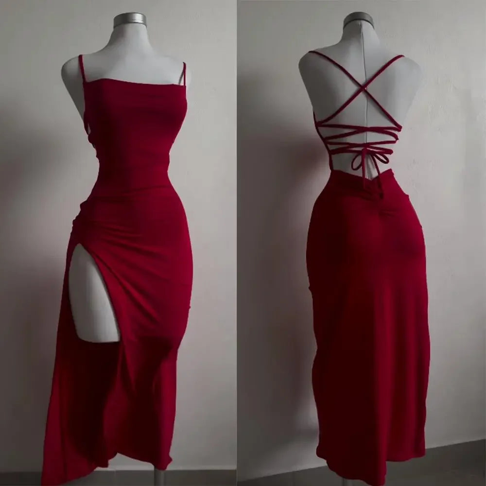 Luxe Sculpt Halter Dress
