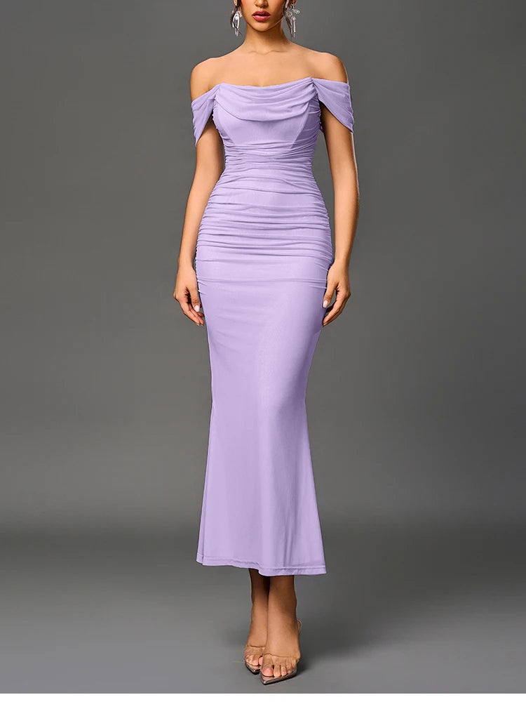NewAsia Eternal Ruched Pencil Maxi