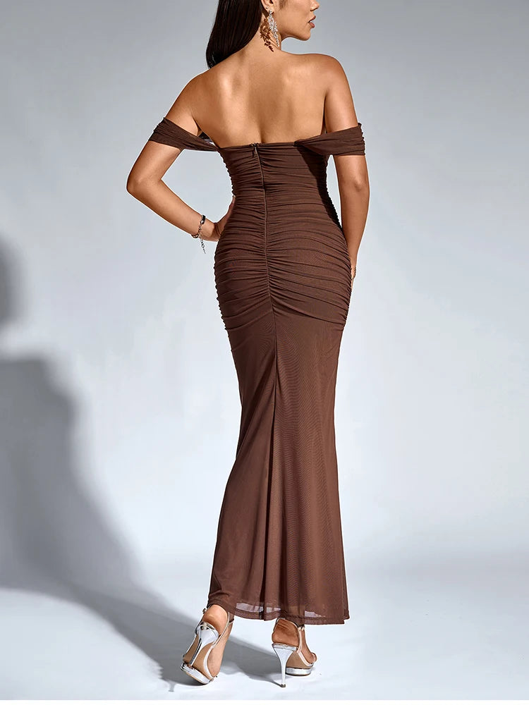 NewAsia Eternal Ruched Pencil Maxi