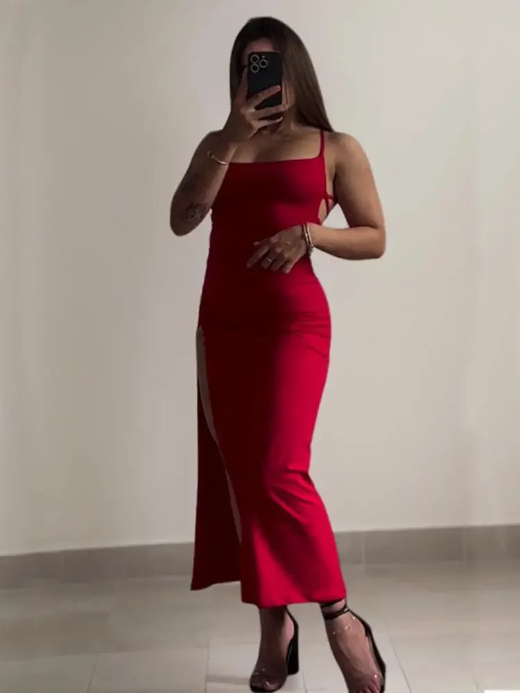 Luxe Sculpt Halter Dress
