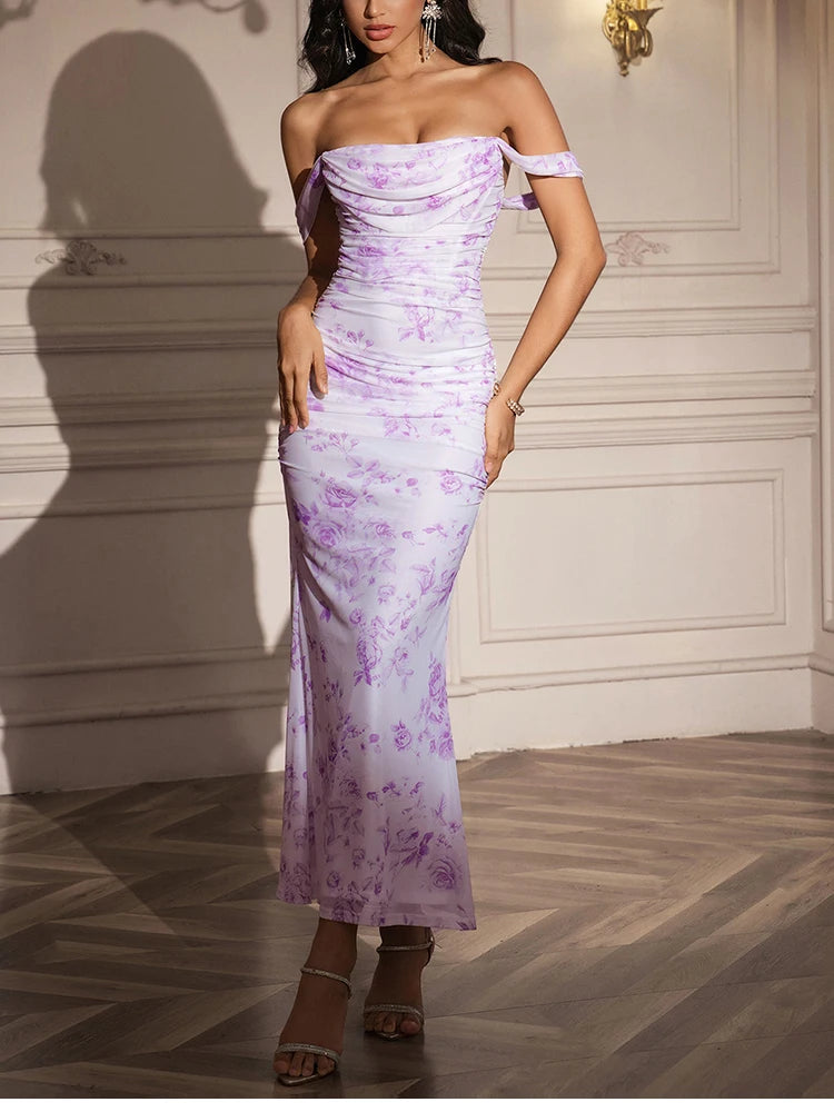 NewAsia Eternal Ruched Pencil Maxi